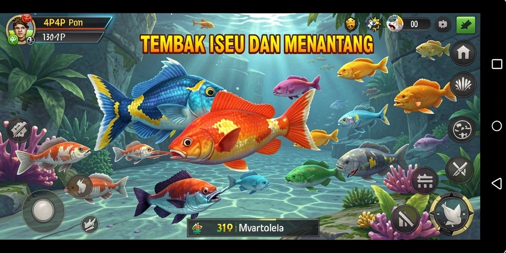 Gameplay menarik dari 4P4P dengan tampilan menembak ikan.
