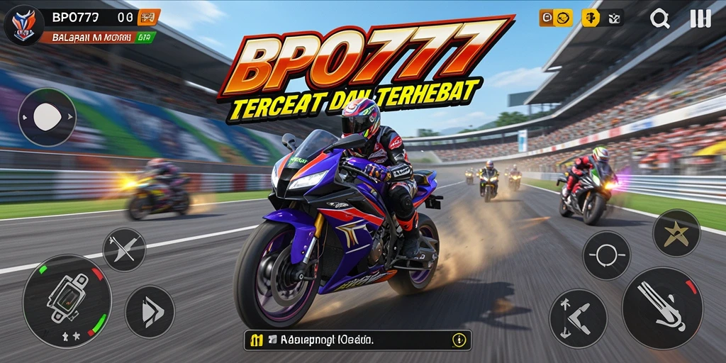 Gameplay balapan motor yang mendebarkan di BPO777.