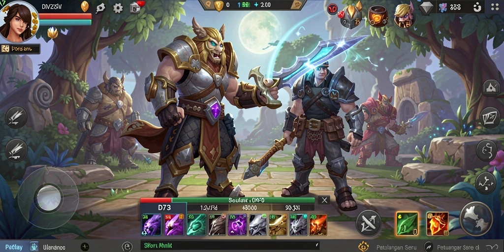 Tampilan gameplay D73 yang memukau dalam pertarungan ARPG.