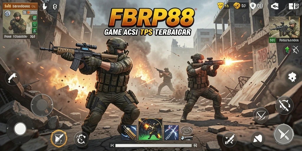 Tangkapan layar FBRP88 menampilkan aksi seru dalam pertempuran TPS.