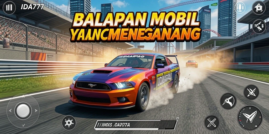 Tangkapan layar IDA777 menampilkan aksi balapan yang mendebarkan.