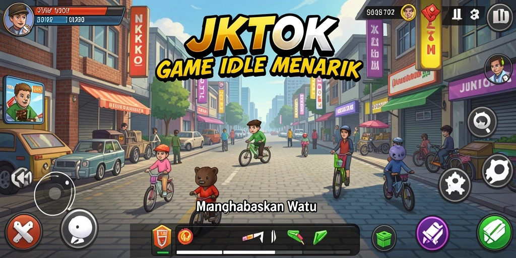 Tangkapan layar gameplay JKTOK yang menunjukkan pengalaman Idle.
