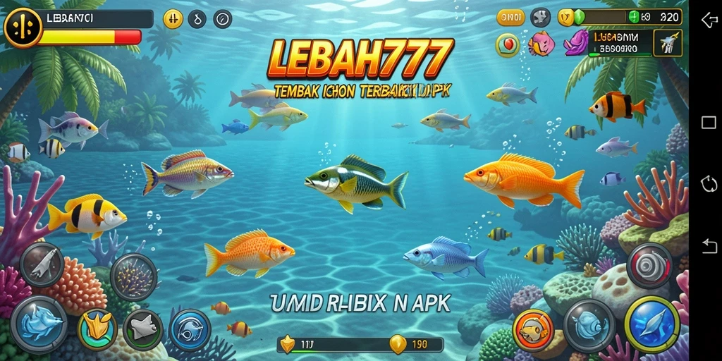 Screenshot gameplay LEBAH777 menampilkan aksi seru menembak ikan.