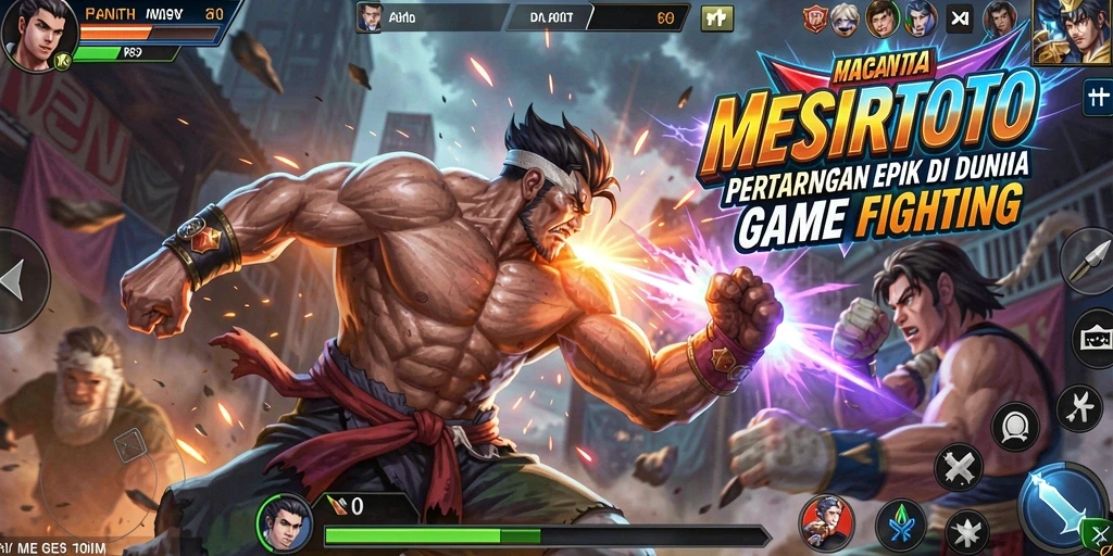 Gameplay seru MESIRTOTO dengan aksi pertarungan yang menegangkan.