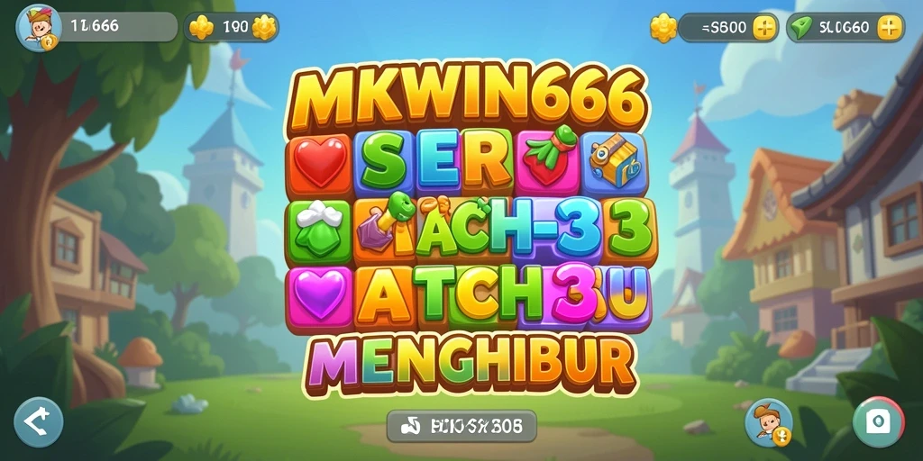 Tampilan menarik dari gameplay MKWIN666 dengan objek berwarna-warni yang menawan.