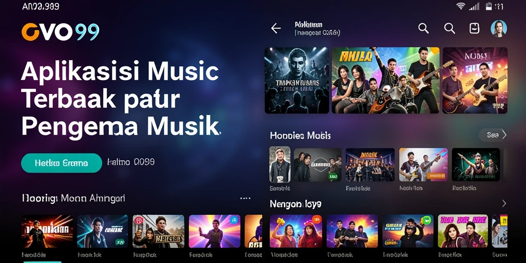 Tampilan gameplay OVO99 yang menarik dalam aplikasi musik.