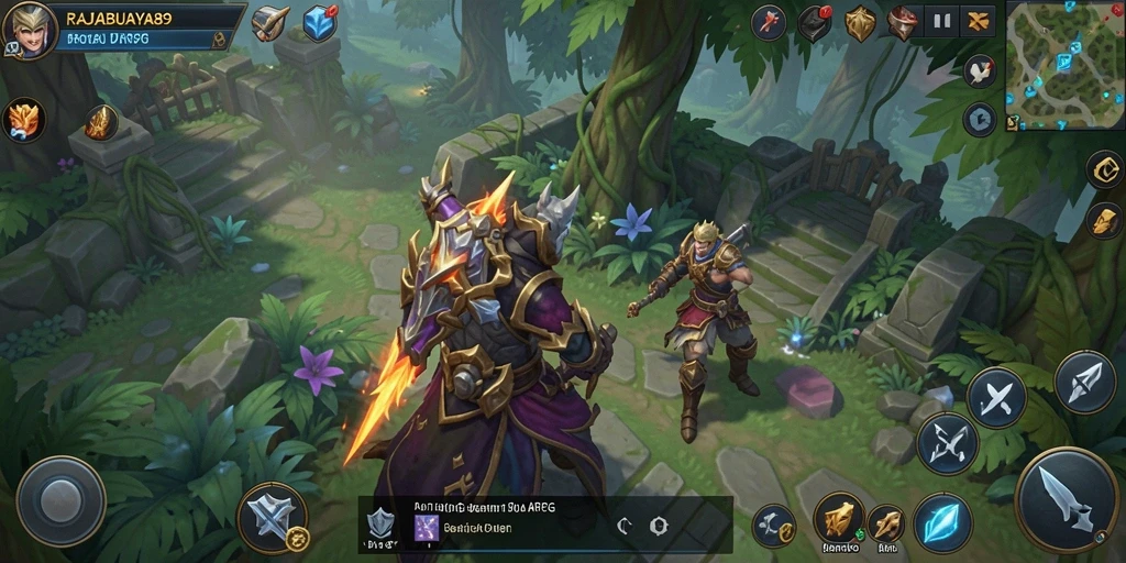 Screenshot gameplay RAJABUAYA89 menampilkan aksi pertarungan yang intens dan menegangkan.