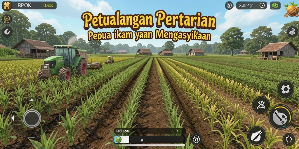 Menampilkan gameplay menarik dari RPOK yang fokus pada pertanian.