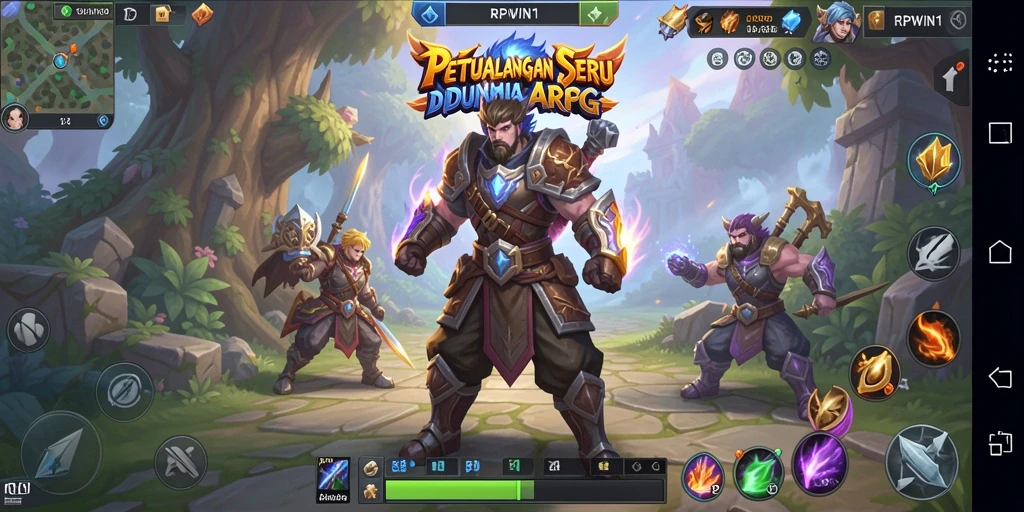 Tampilan gameplay ARPG yang seru dan mendebarkan di RPWIN1.