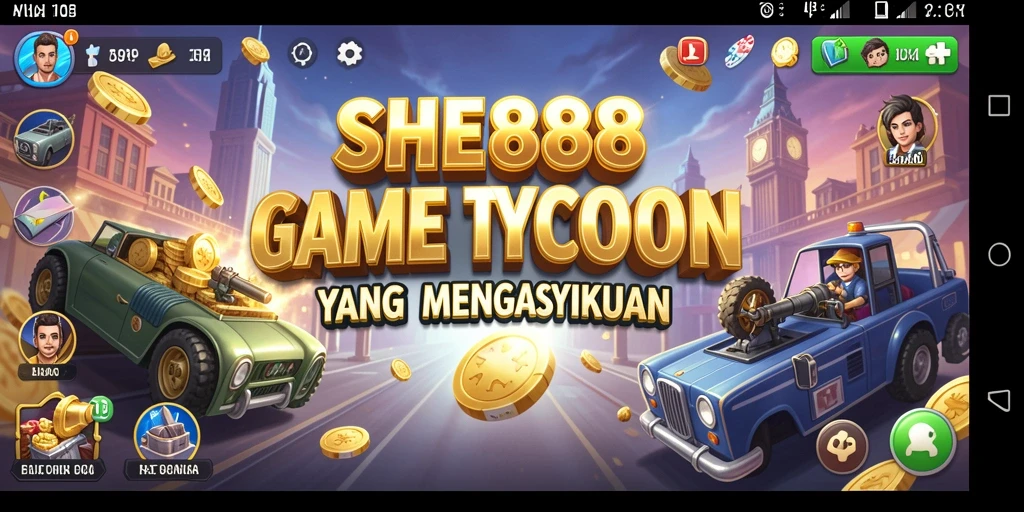 Tampilan gameplay SHE888 yang menarik dan interaktif di dunia Tycoon.