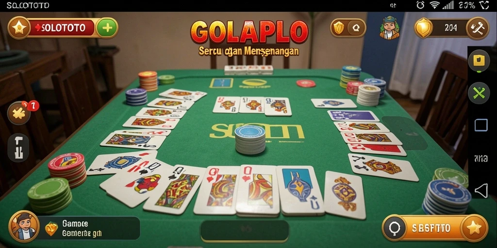 Tampilan menarik dari gameplay <strong>SOLOTOTO</strong> saat bermain Gaple dengan teman.