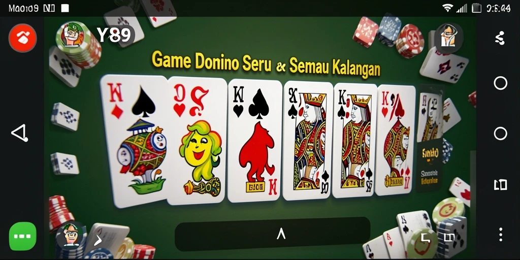 Tampilan gameplay seru Y89 dalam permainan Domino.